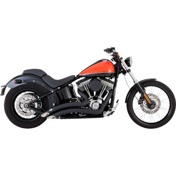 Vance & Hines Exhaust for Harley Davidson Softail 1986-2009 2-into-2 Big Radius System in Matte Black 46079