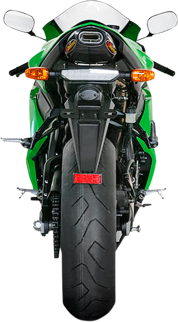 Kawasaki ZX6R 2007-2008 Exhaust Akrapovic Slip-On Muffler in Titanium and Carbon Fiber S-K6SO5-HACT