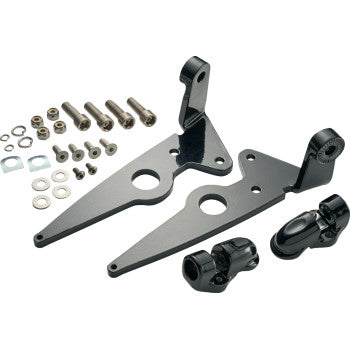 CIRO Highway Peg Mounts - Driver - Black - Indian Fits '14-'24 Indian Touring models with OEM floorboards. 66201