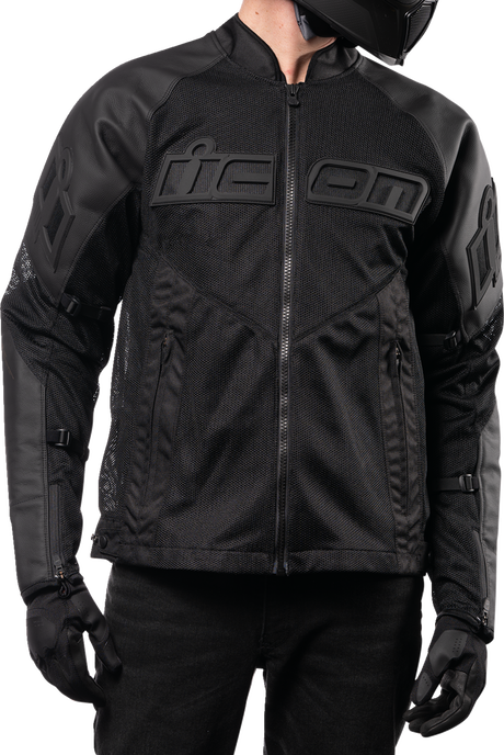 ICON Mesh AF™ Leather Jacket - Black - Medium 2810-3898