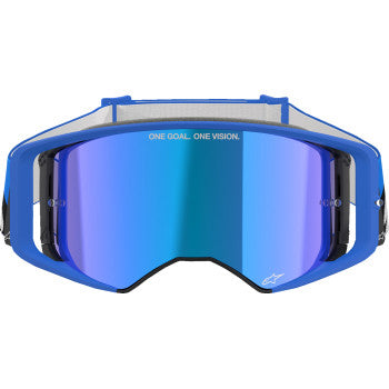 ALPINESTARS Goggles  Supertech Goggles - Stream - Blue - Blue Mirror 5100625-7271