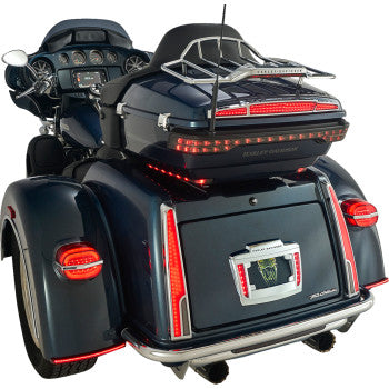 CIRO LED Taillight - Red Lens - Chrome - Tri Glide 40085