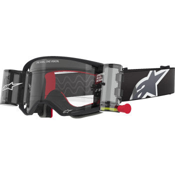ALPINESTARS Supertech Roll-Off Goggles - Corp - Black/Gray - Clear Goggles 5100425-1518