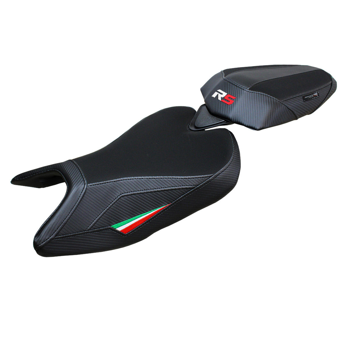 Aprilia RS 457 2023-2025 Seat Cover Tappezzeria Italia in Italy Flag and Black