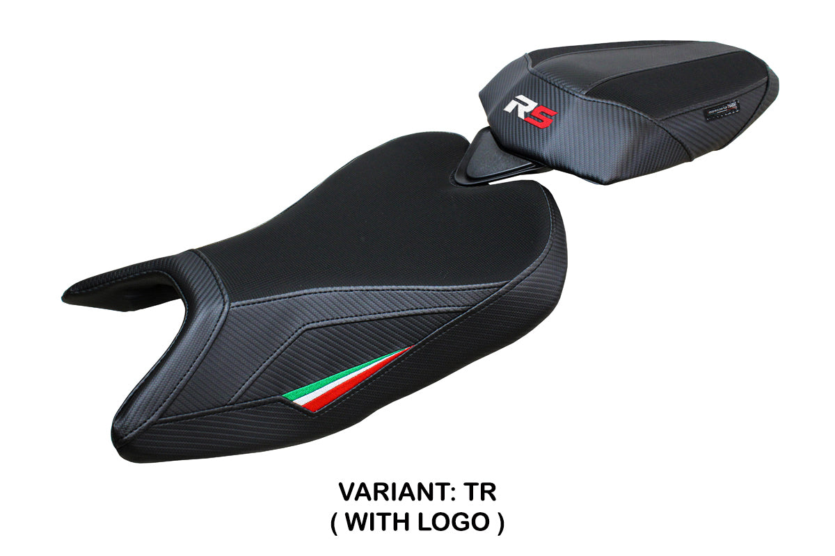 Aprilia RS 457 2023-2025 Seat Cover Tappezzeria Italia in Italy Flag and Black