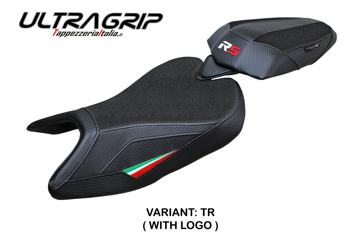 Aprilia RS 457 2023-2025 Seat Cover Tappezzeria Italia Ultragrip in Italy Flag and Black