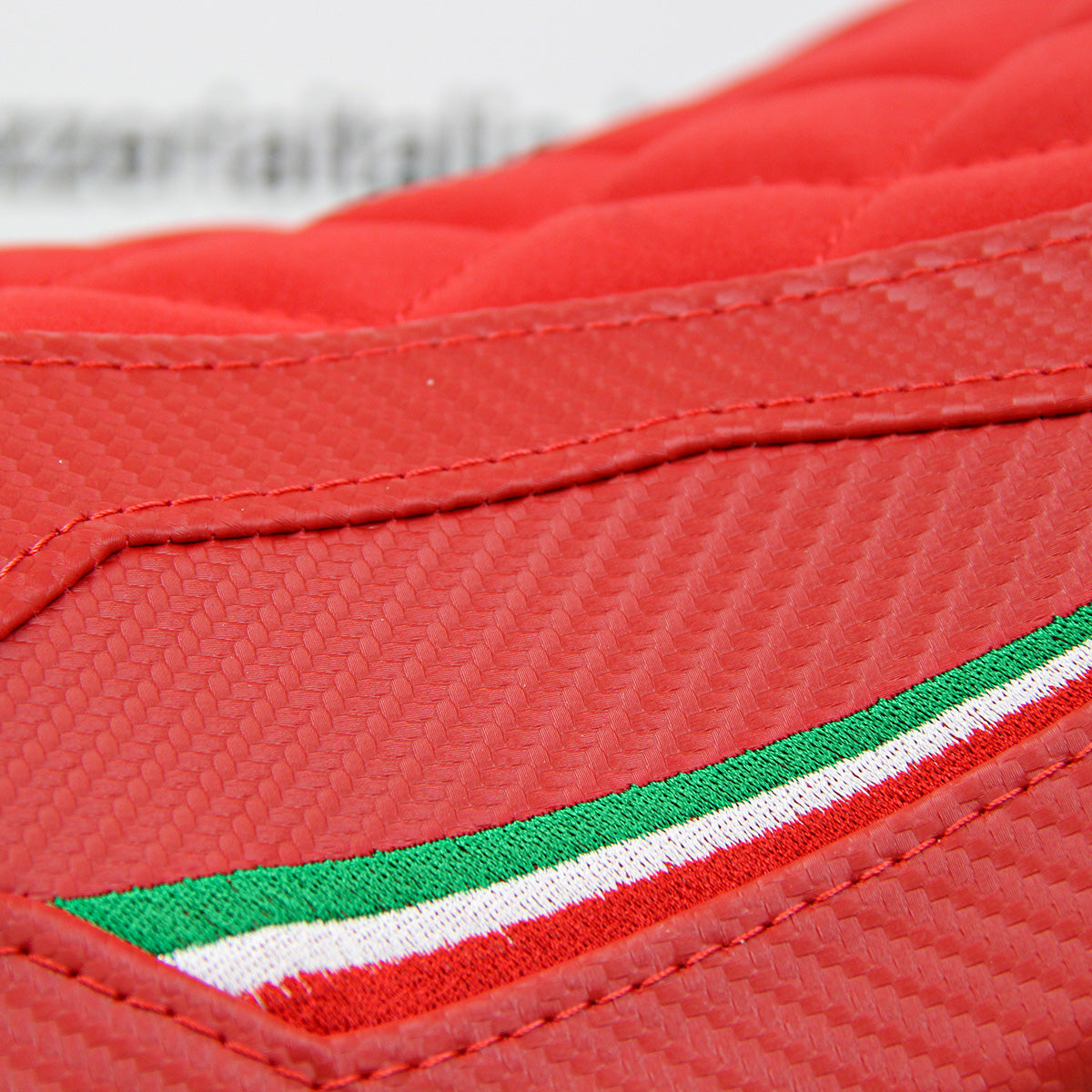 Aprilia RS 660 2021-2025 Seat Cover Tappezzeria Italia Velvet in Red Diamond Stitch