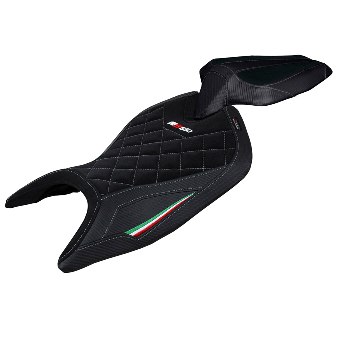 Aprilia RS 660 2021-2025 Seat Cover Tappezzeria Italia Velvet in Black Diamond Stitch