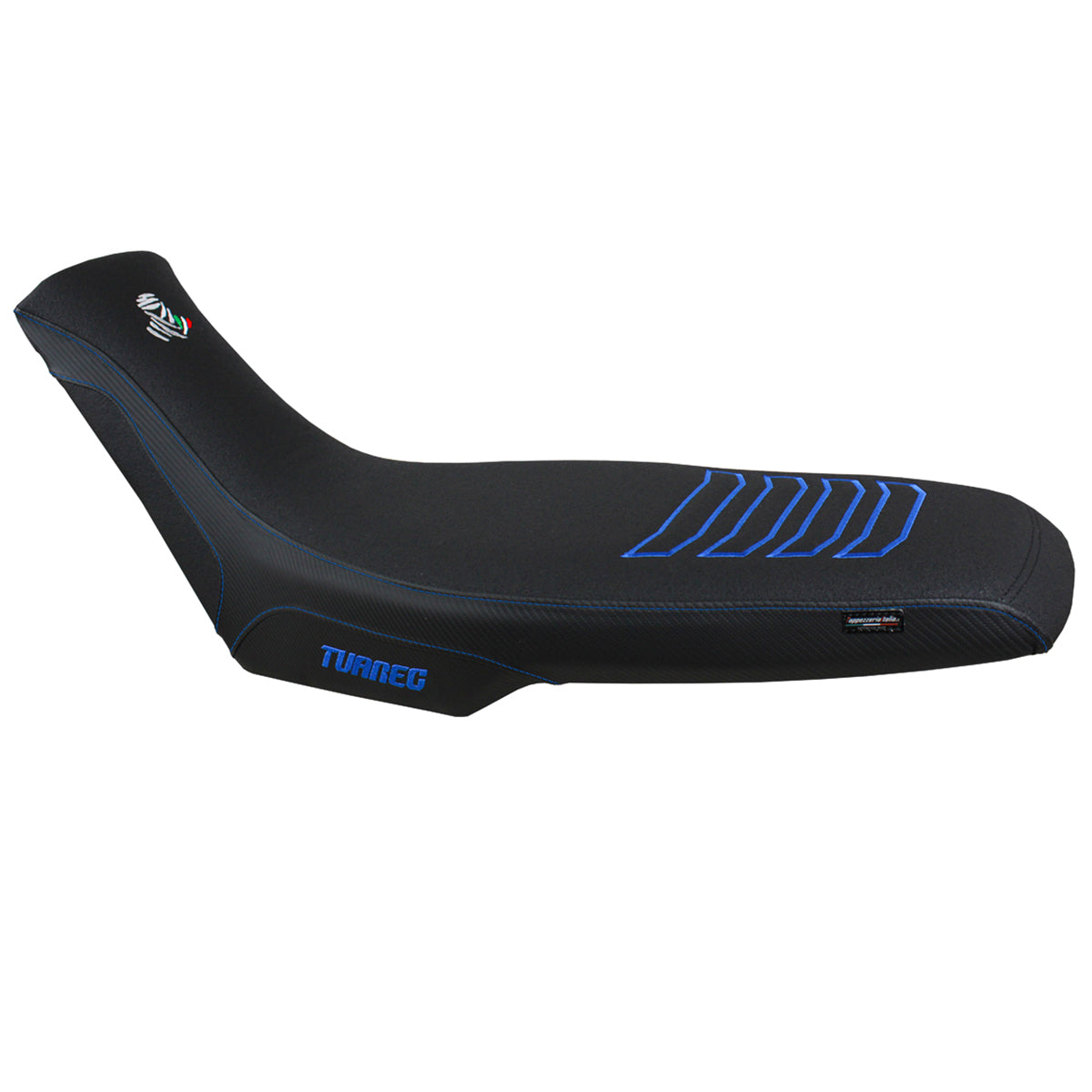 Aprilia Tuareg 660 2021-2025 Seat Cover Tappezzeria Italia Comfort Ultragrip in Blue and Black
