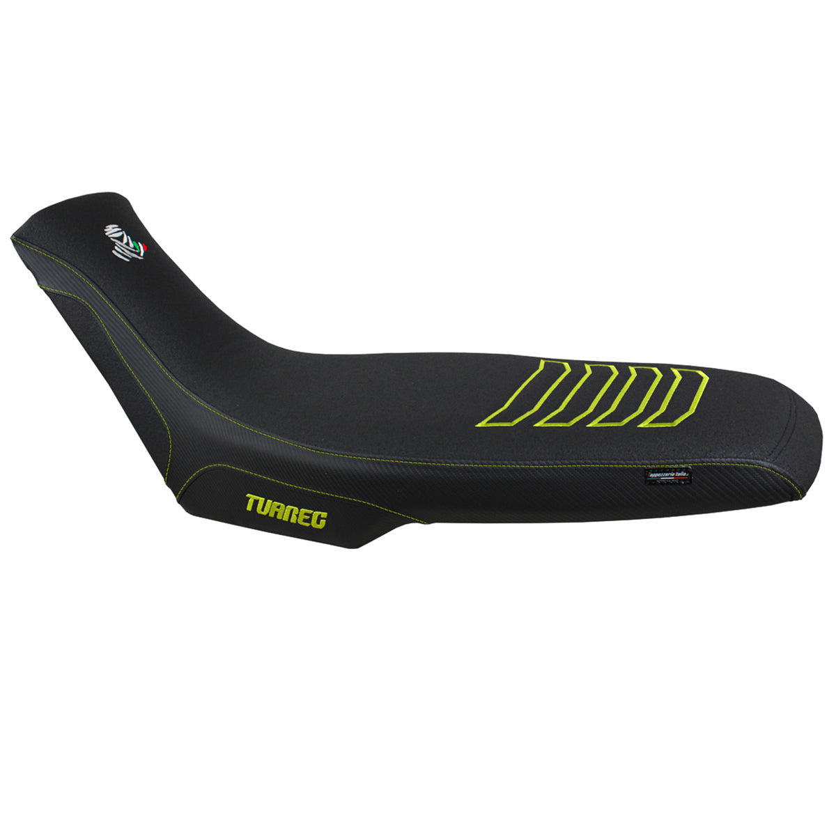 Aprilia Tuareg 660 2021-2025 Seat Cover Tappezzeria Italia Ultragrip in Yellow and Black