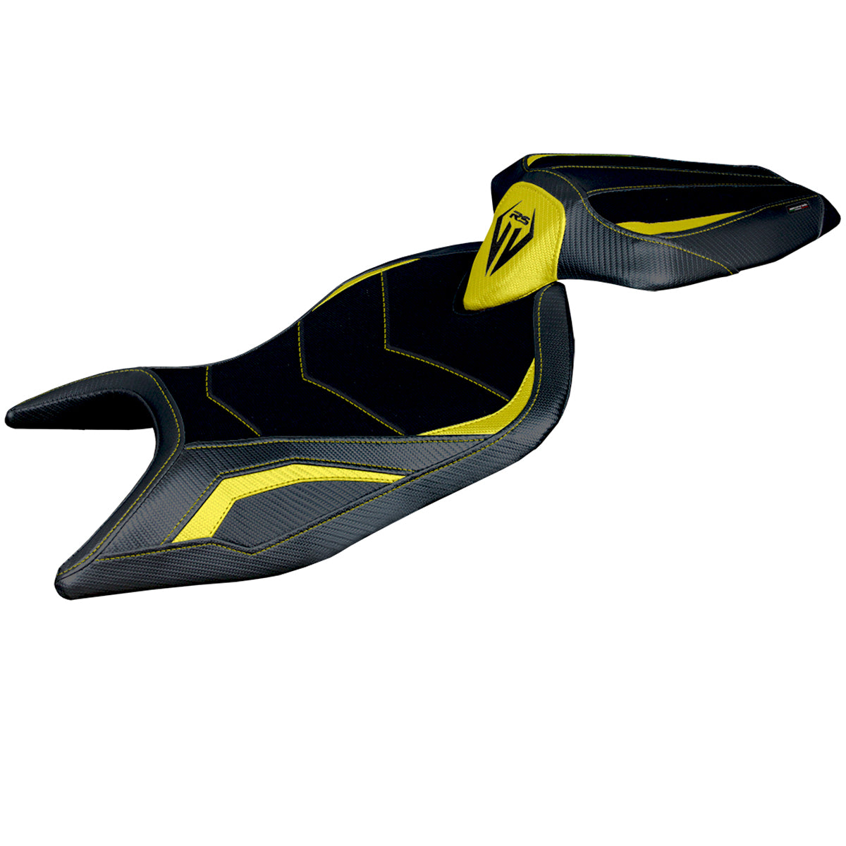 Aprilia RS 660 2021-2025 Seat Cover Tappezzeria Italia Ultragrip in Yellow and Black
