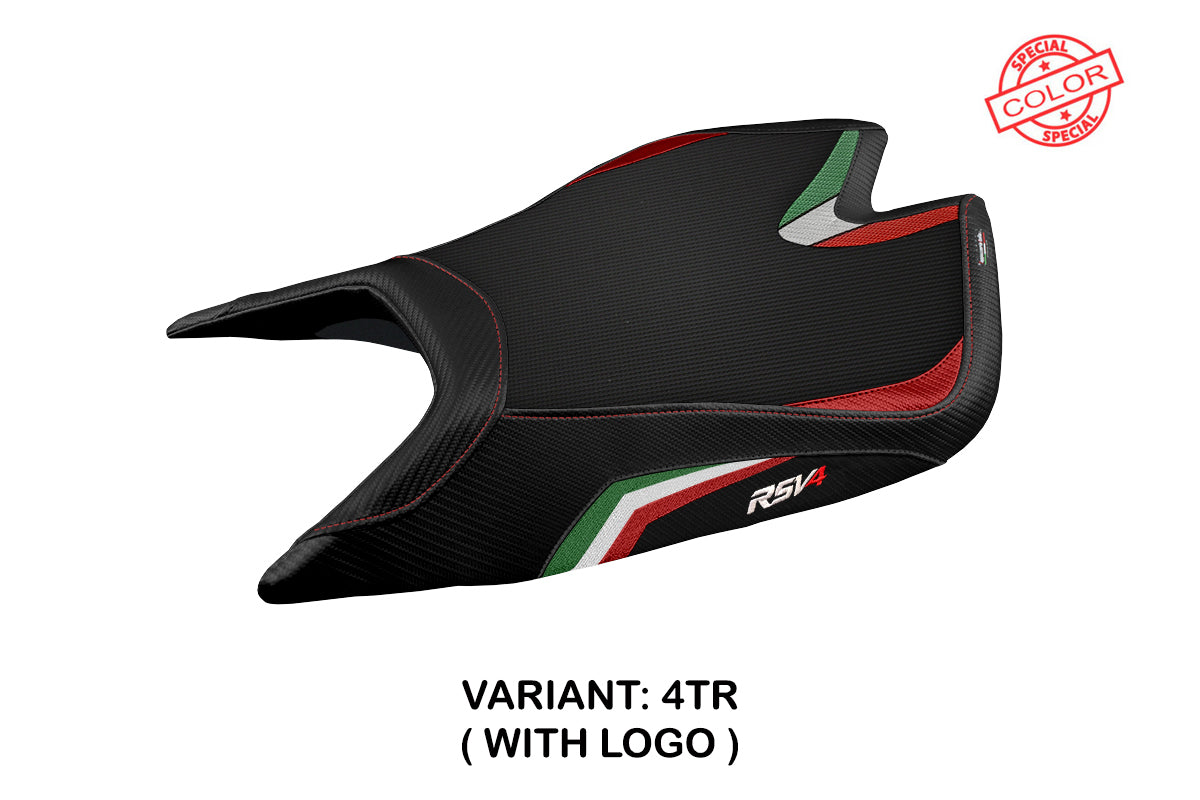 Aprilia RSV4 2021-2025 Seat Cover Tappezzeria Italia Italy Flag in Black