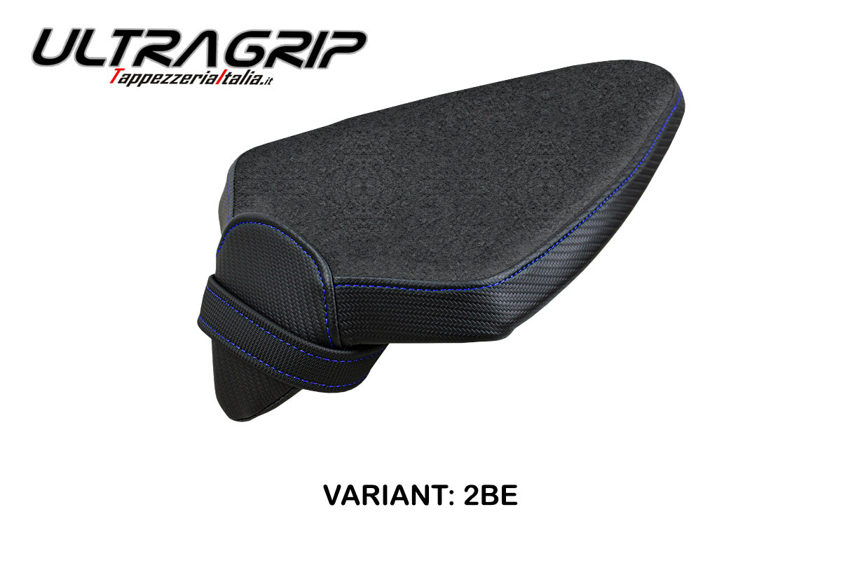 Aprilia RSV4 2021-2025 Passenger Seat Cover Tappezzeria Italia Ultragrip in Blue and Black
