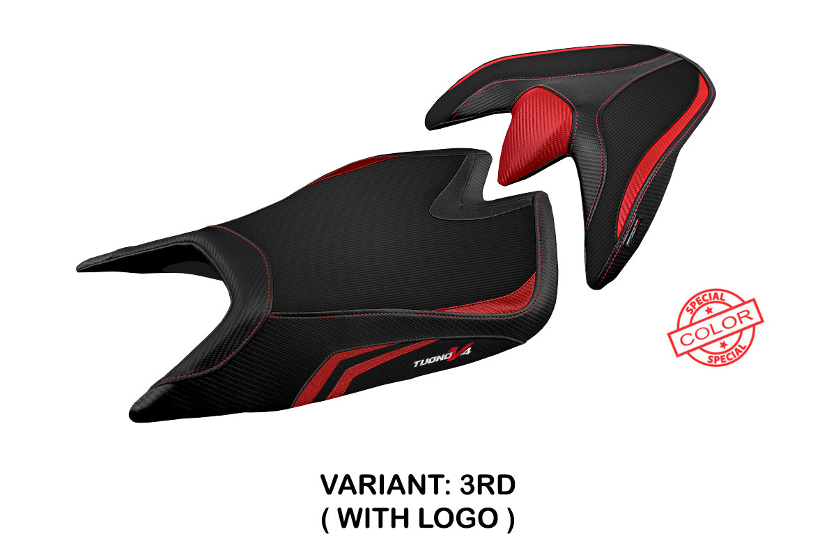 Aprilia Tuono V4 2021-2025 Seat Cover Tappezzeria Italia in Red and Black