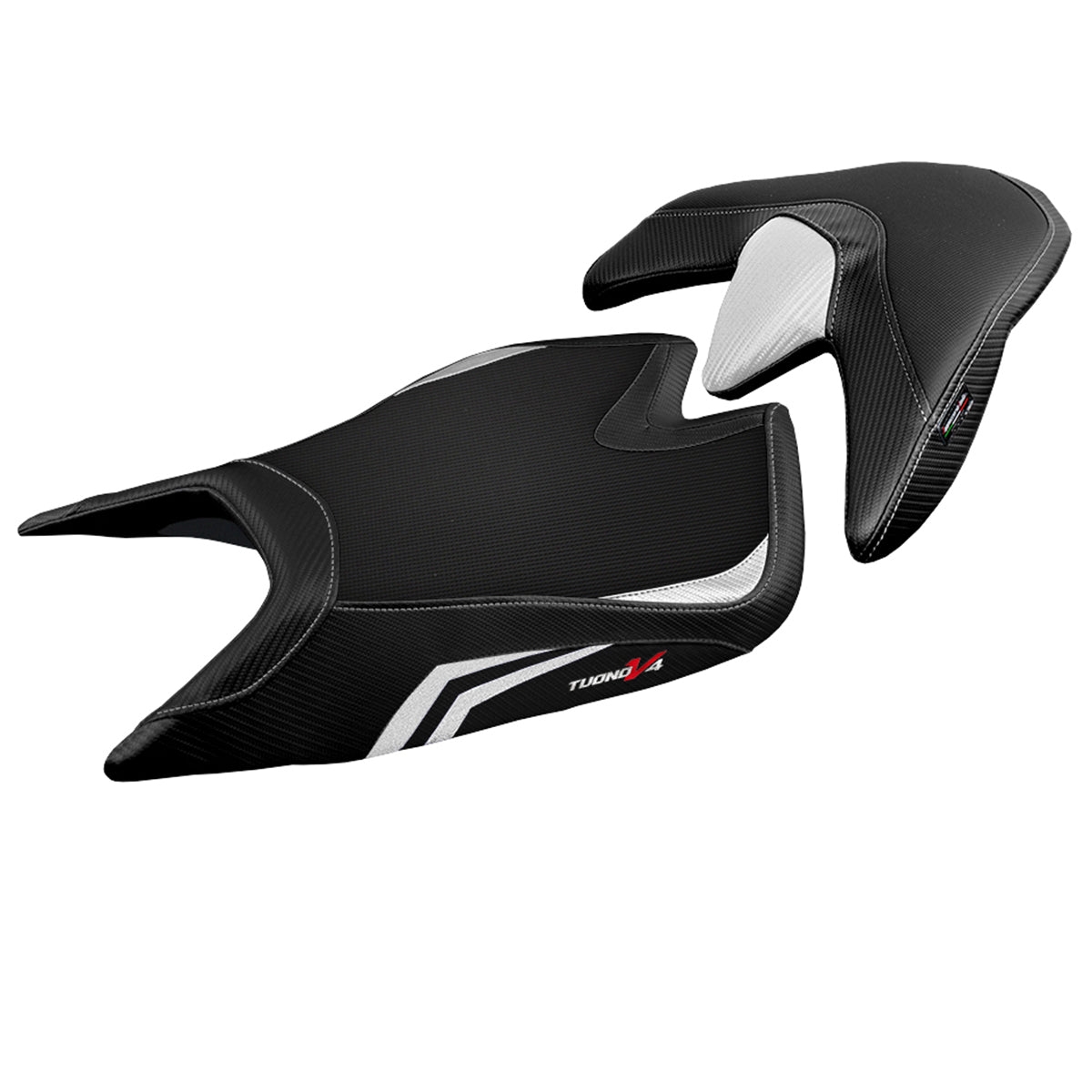 Aprilia Tuono V4 2021-2025 Seat Cover Tappezzeria Italia Comfort in White and Black