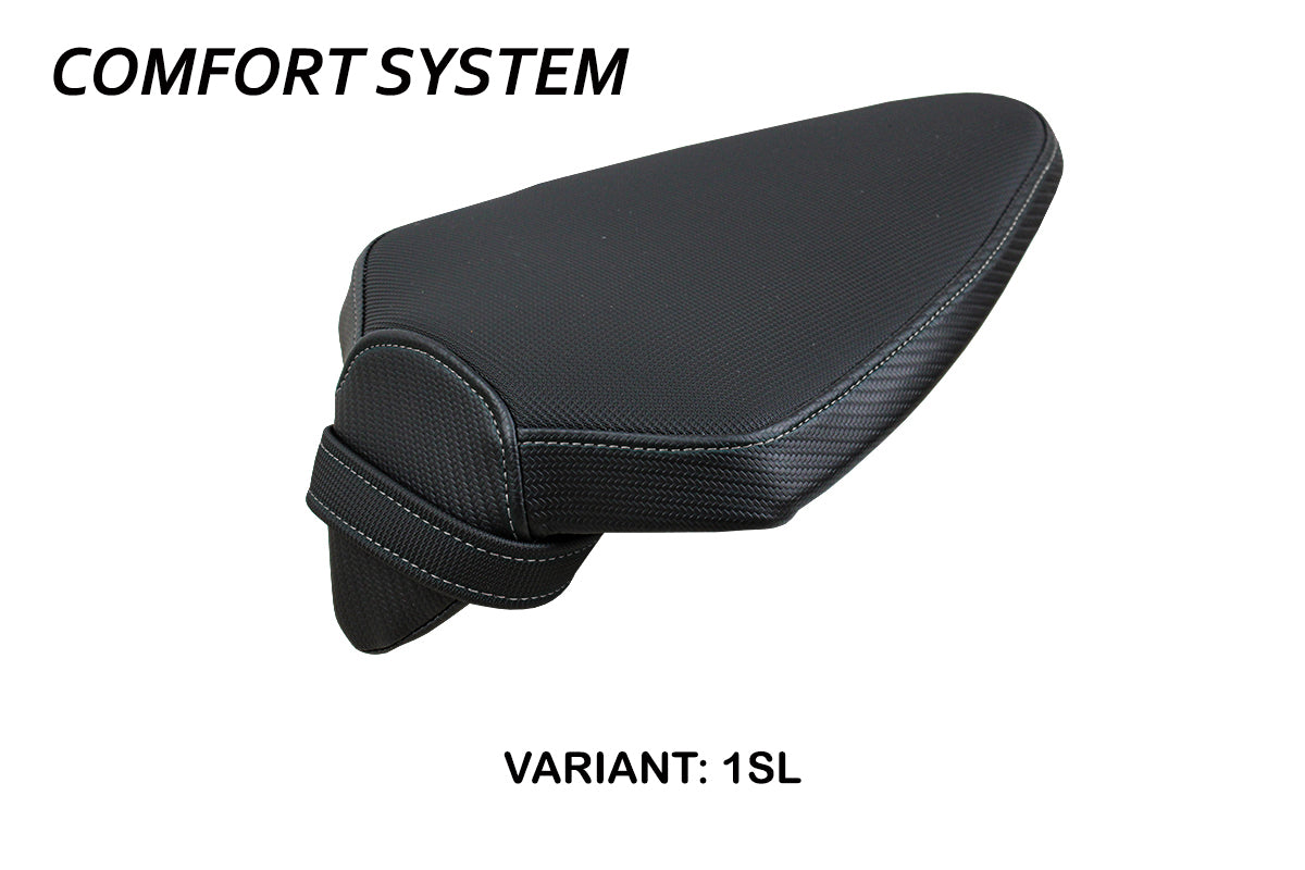 Aprilia Tuono V4 Factory 2021-2025 Passenger Seat Cover Tappezzeria Italia Comfort in Silver