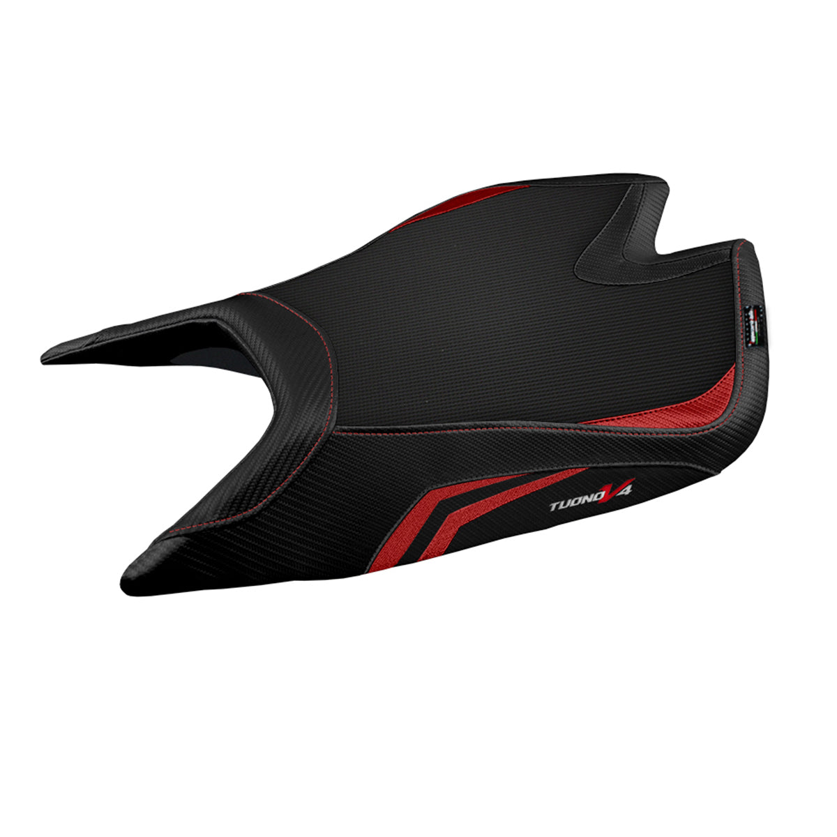 Aprilia Tuono V4 Factory 2021-2025 Seat Cover Tappezzeria Italia Comfort in Red and Black