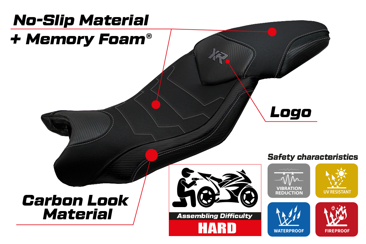 BMW S1000XR 2015-2019 Seat Cover Tappezzeria Italia Comfort in Black