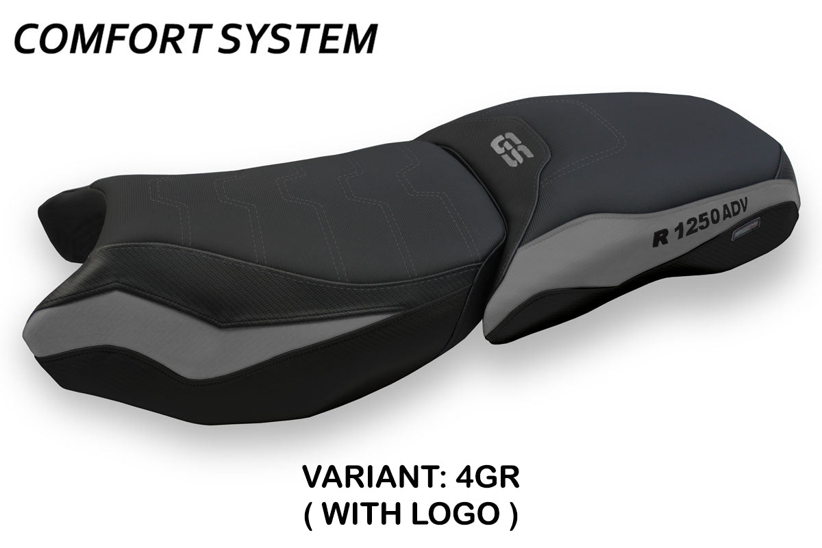 BMW R1250GS Adventure 2019-2024 Seat Cover Tappezzeria Italia Comfort in Grey and Black