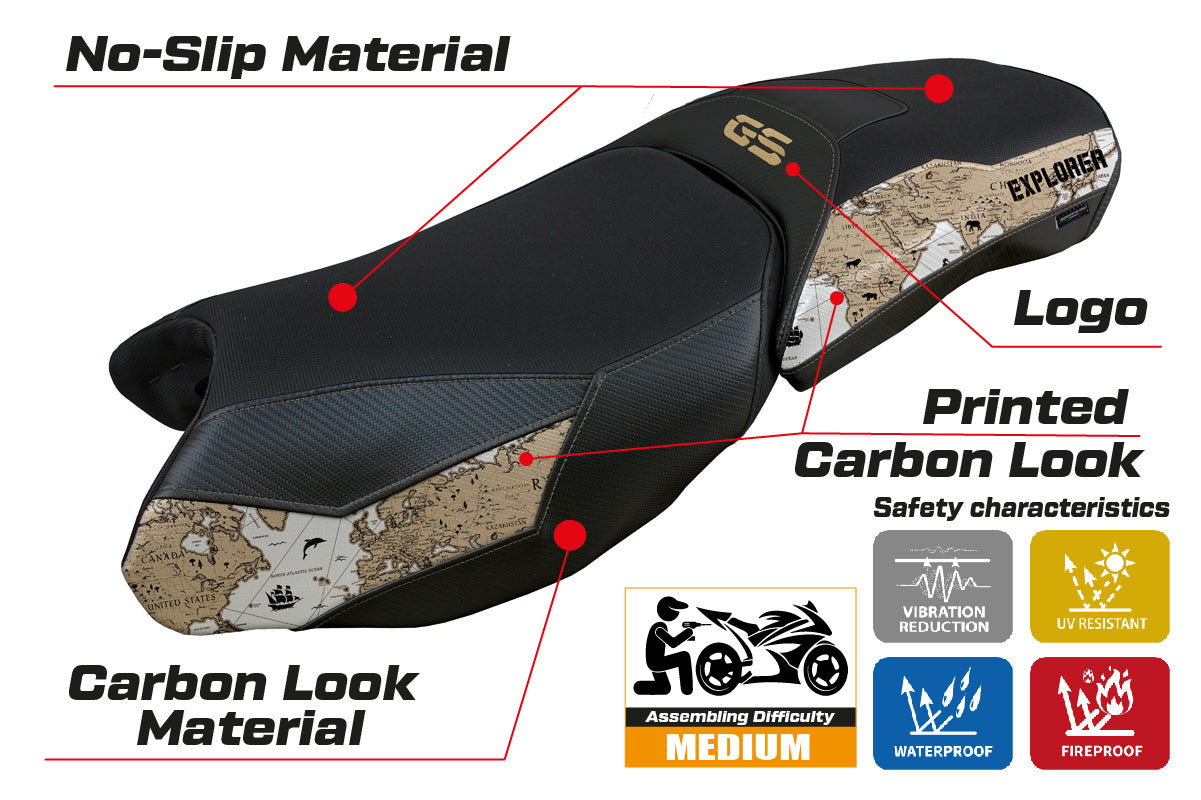 BMW R1250GS Adventure 2019-2024 Seat Cover Tappezzeria Italia in SE Maps