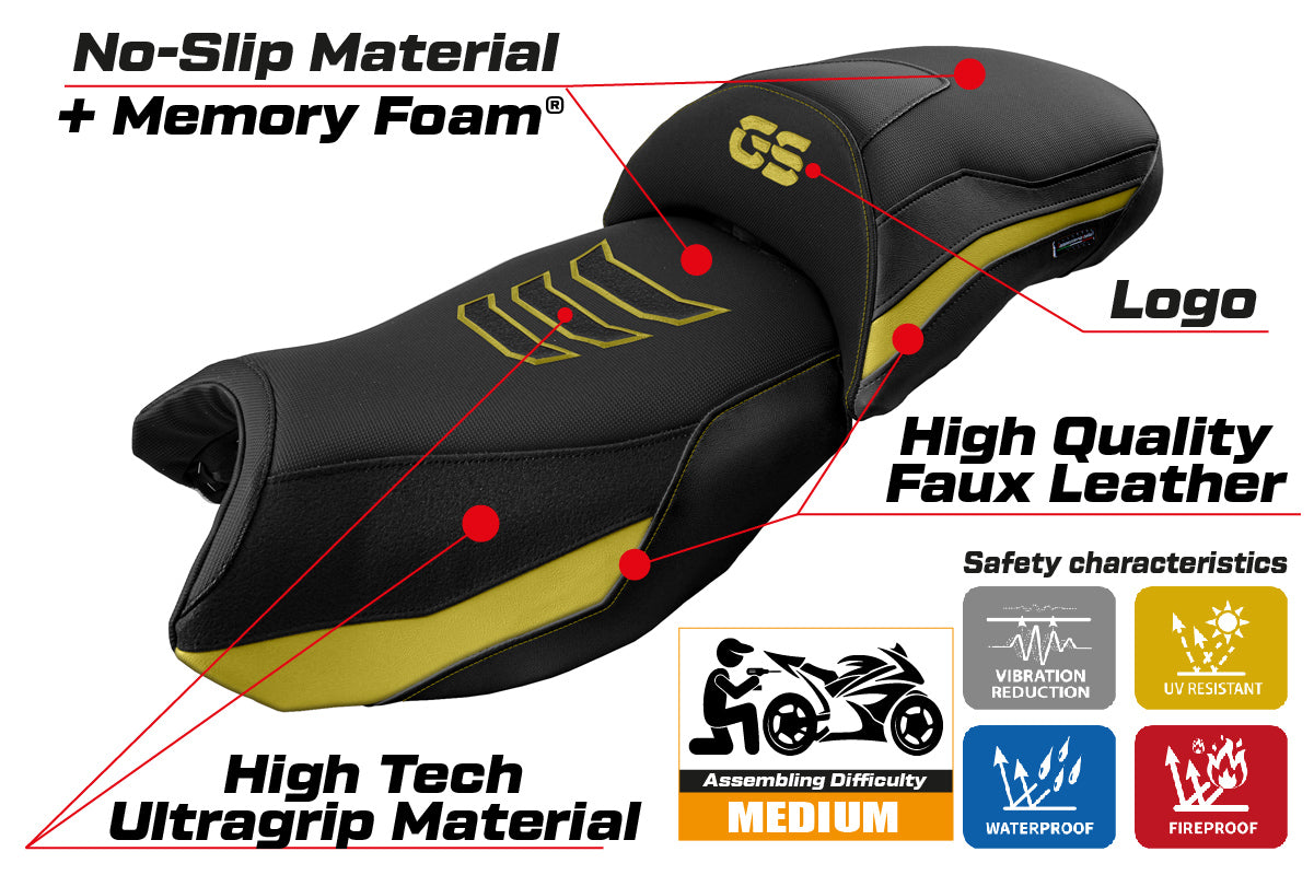 BMW R1250GS 2019-2023 Seat Cover Tappezzeria Italia Comfort in Yellow SE