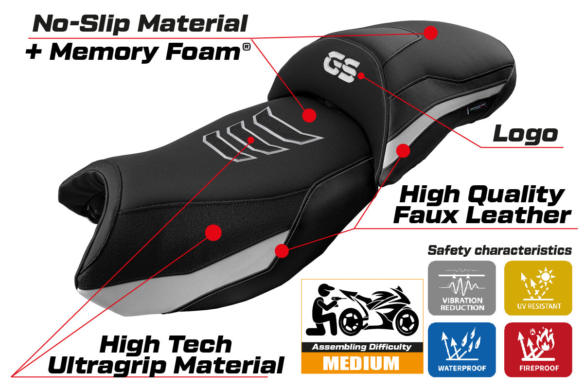 BMW R1250GS 2019-2023 Seat Cover Tappezzeria Italia Comfort in White SE