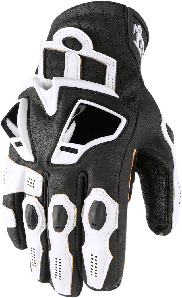 ICON Hypersport™ Short Gloves - White - Medium 3301-3552