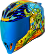 OPEN BOX NEW I ICON Airflite™ Motorcycle Helmet - Bugoid Blitz - Blue - Medium 0101-15548