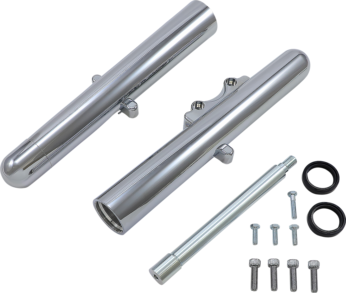 ARLEN NESS Hot Legs Fork Legs, Harley Davidson Touring 2008-2013 Custom Single Disc, Smooth Chrome 06-520