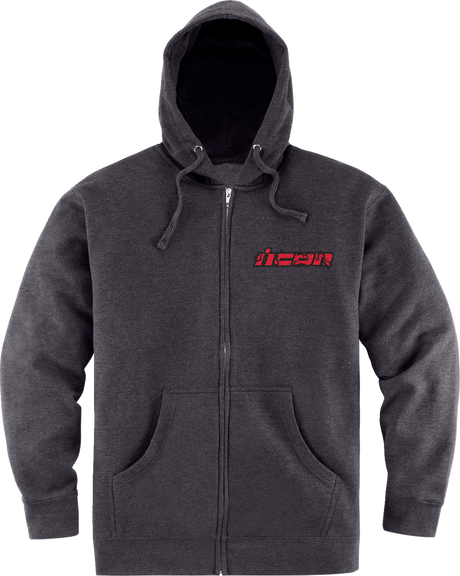 ICON Omnicrux Zip Fleece Hoodie - Black - Medium 3050-6388