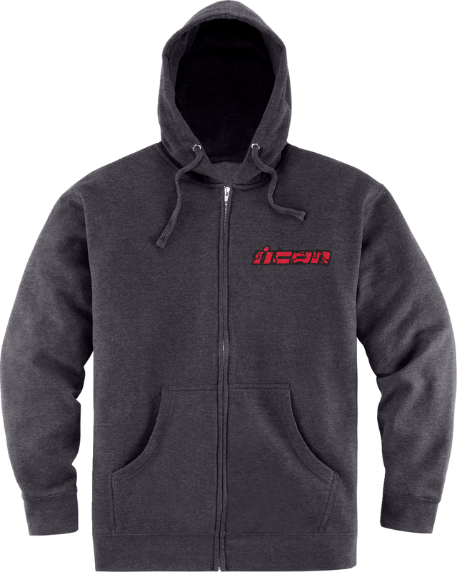 ICON Omnicrux Zip Fleece Hoodie - Black - Medium 3050-6388