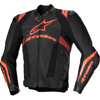 ALPINESTARS Missile v3 Ignition Leather Jacket - Black/Red Fluo/Dark Red - US 44 / EU 54 3100325-1365-54