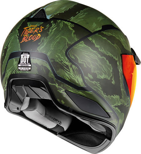 ICON Domain™ Motorcycle Helmet - Tiger's Blood - Green - 3XL 0101-14929