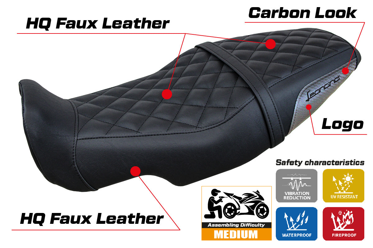 Benelli Leoncino 800 2022-2025 Seat Cover Tappezzeria Italia in Grey and Black