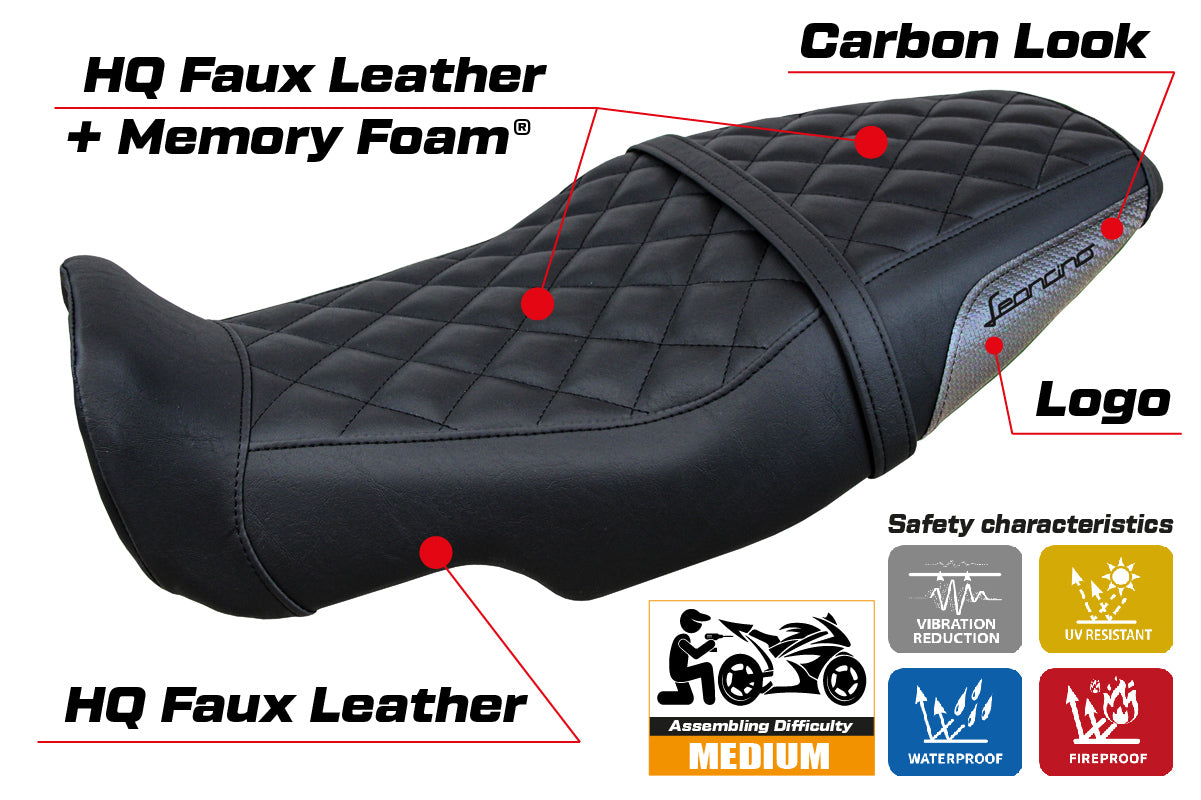 Benelli Leoncino 800 2022-2025 Seat Cover Tappezzeria Italia Comfort in Grey and Black