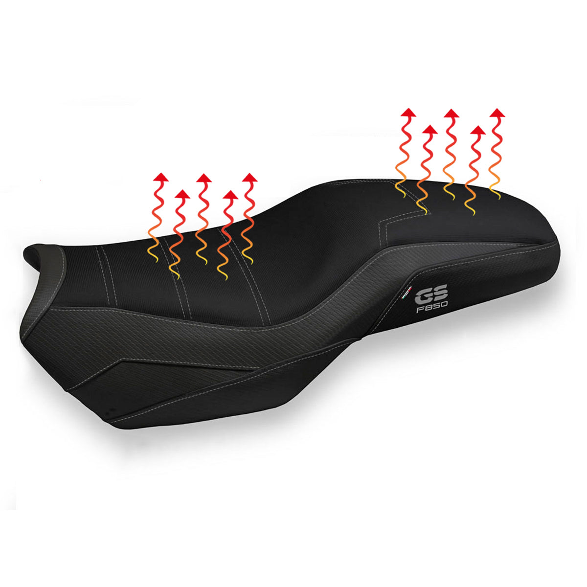 BMW F850GS 2019-2024 Comfort Heated Seat Cover Tappezzeria Italia in Black