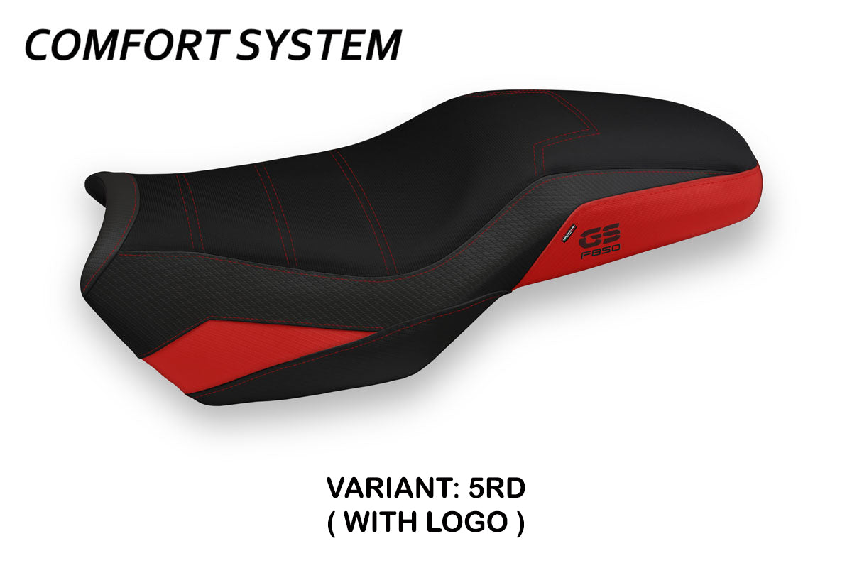 BMW F750GS F800GS F850GS 2018-2025 Seat Cover Tappezzeria Italia Comfort in Red and Black