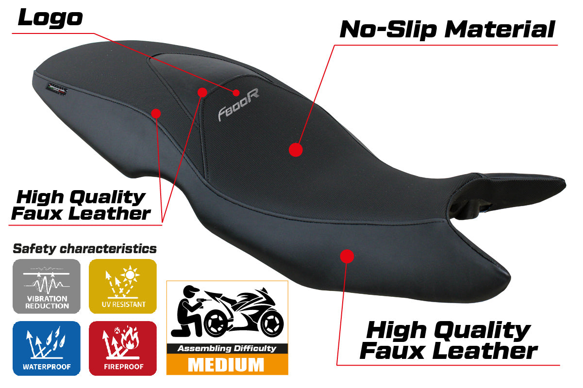 BMW F800R 2009-2020 Seat Cover Tappezzeria Italia in Black