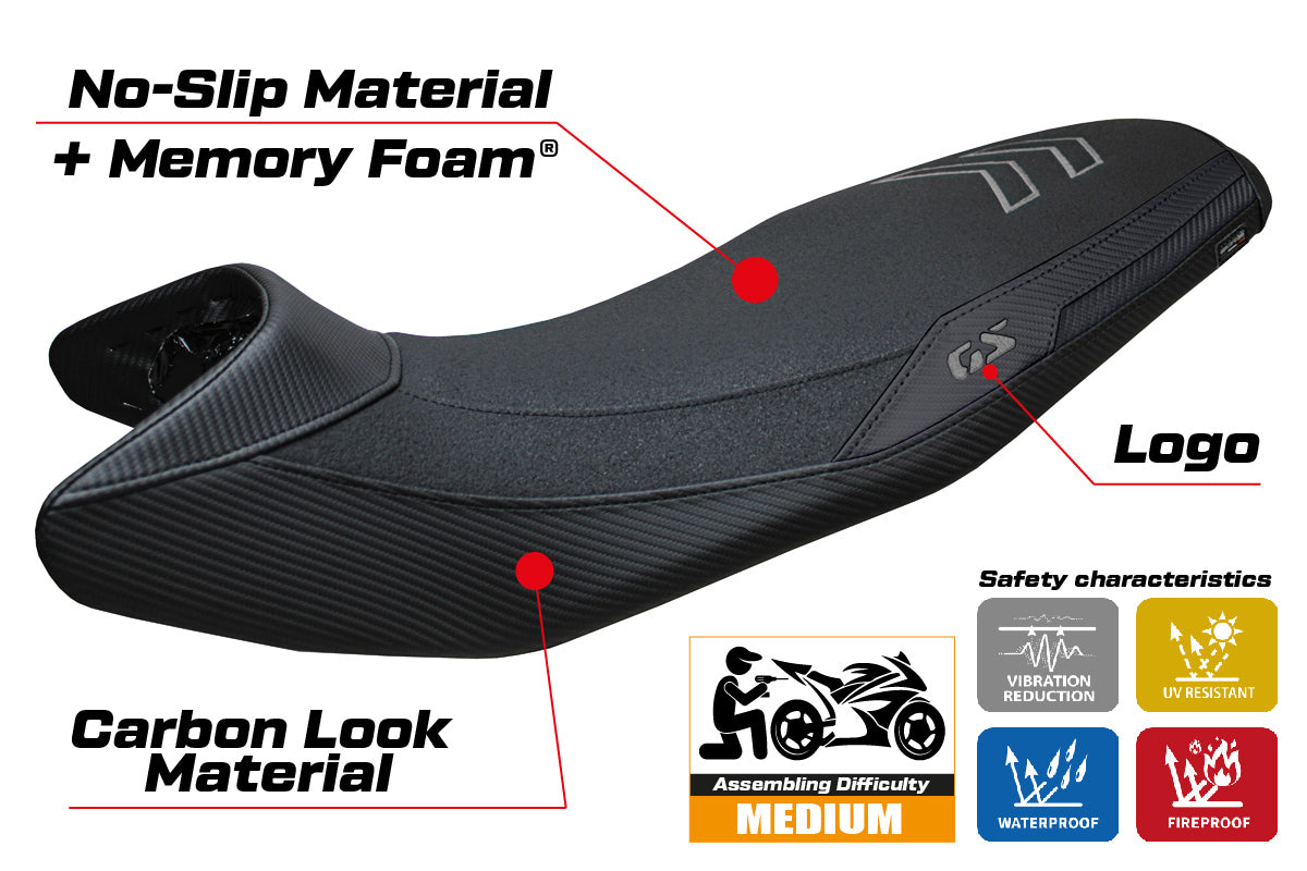 BMW F900GS 2024 2025 Seat Cover Tappezzeria Comfort Ultragrip Black