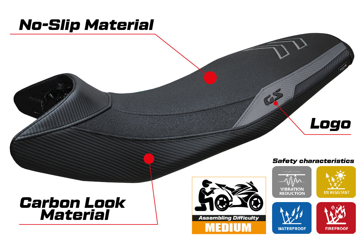 BMW F900GS 2024 2025 Seat Cover Tappezzeria Ultragrip Grey Black