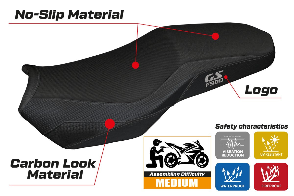 BMW F900GS Adventure 2025 Seat Cover Tappezzeria Black