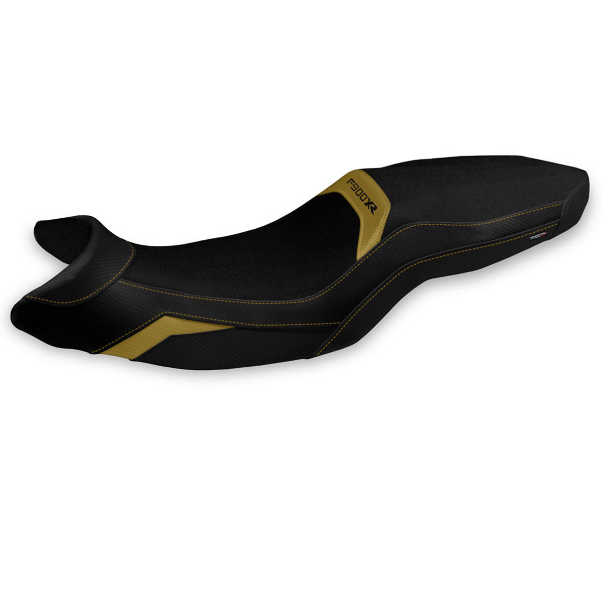 BMW F900XR 2019-2025 Seat Cover Tappezzeria Italia in Gold and Black