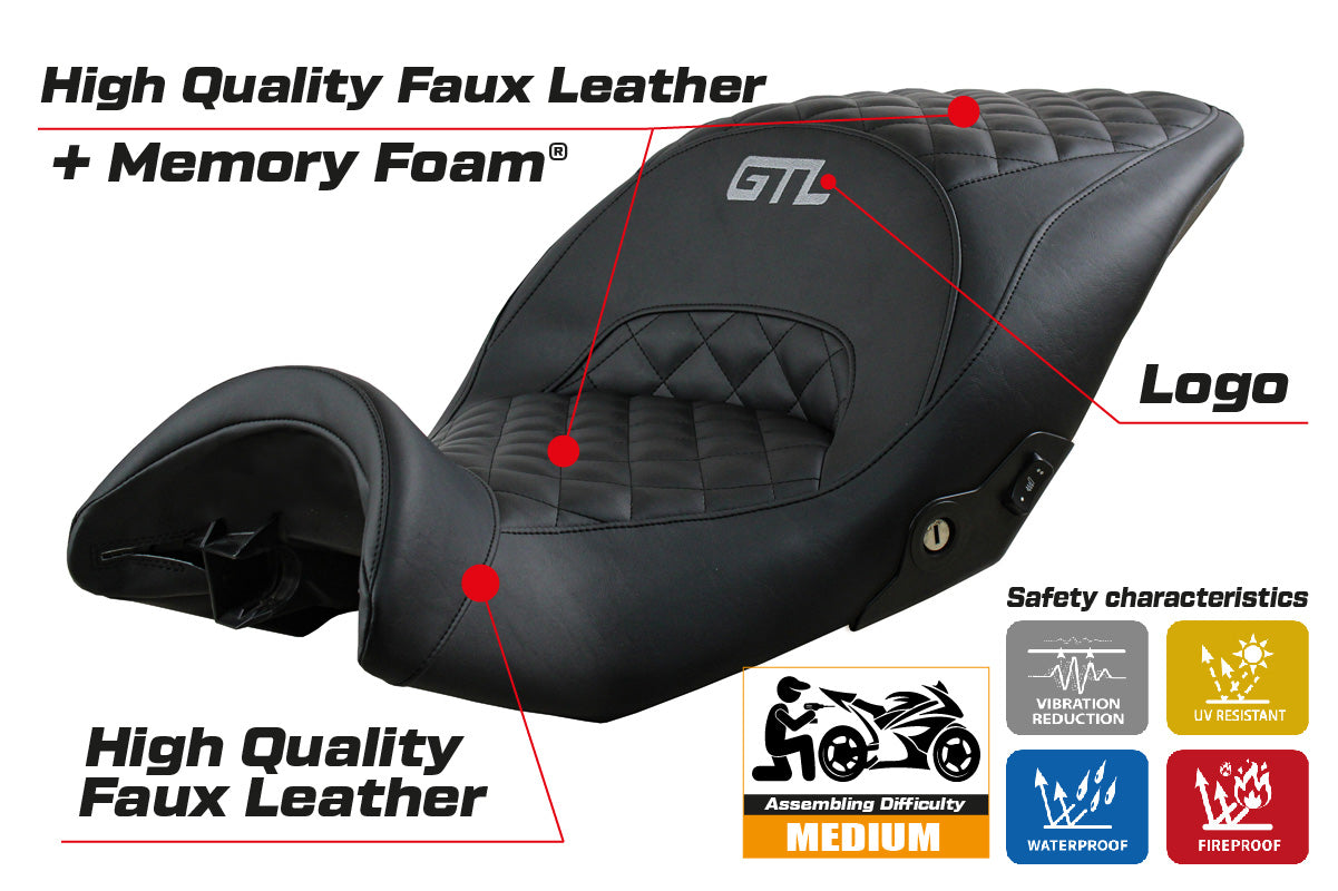 BMW K1600GTL 2010-2025 Seat Cover Tappezzeria Italia Comfort in Black SE