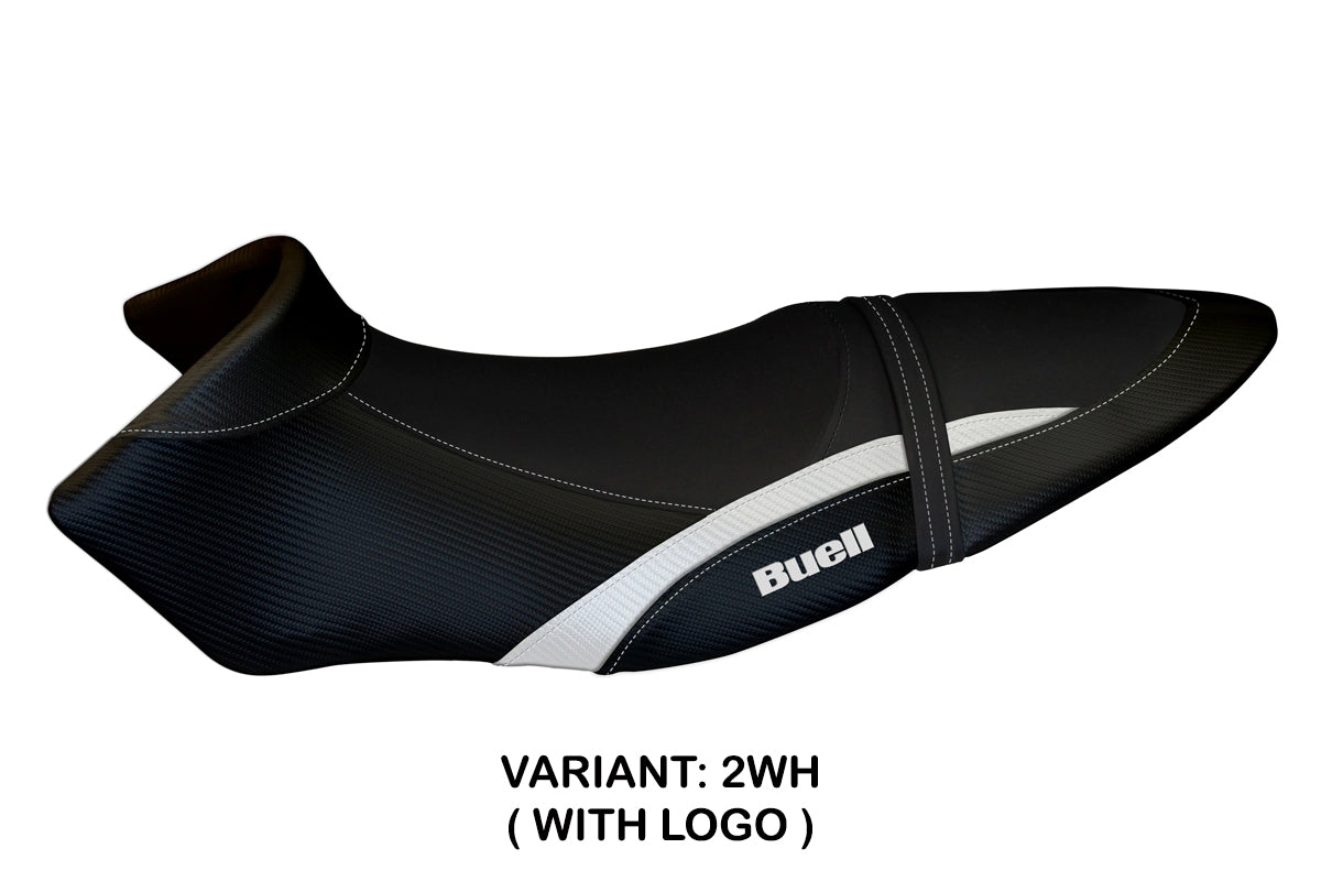 Buell XB12S XB12SX 2019-2021 Seat Cover Tappezzeria Italia in White and Black