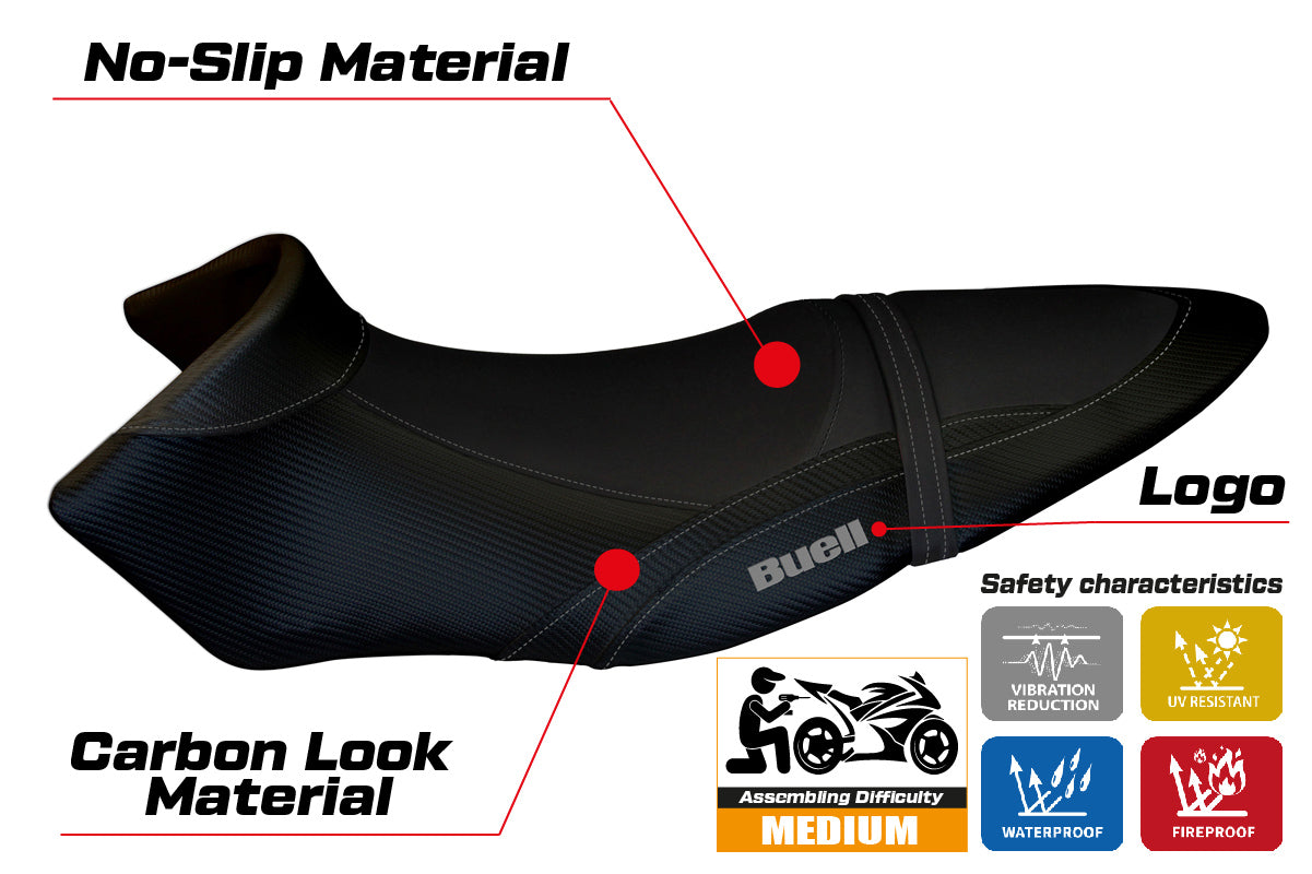 Buell XB12S XB12SX 2019-2021 Seat Cover Tappezzeria Italia in Black