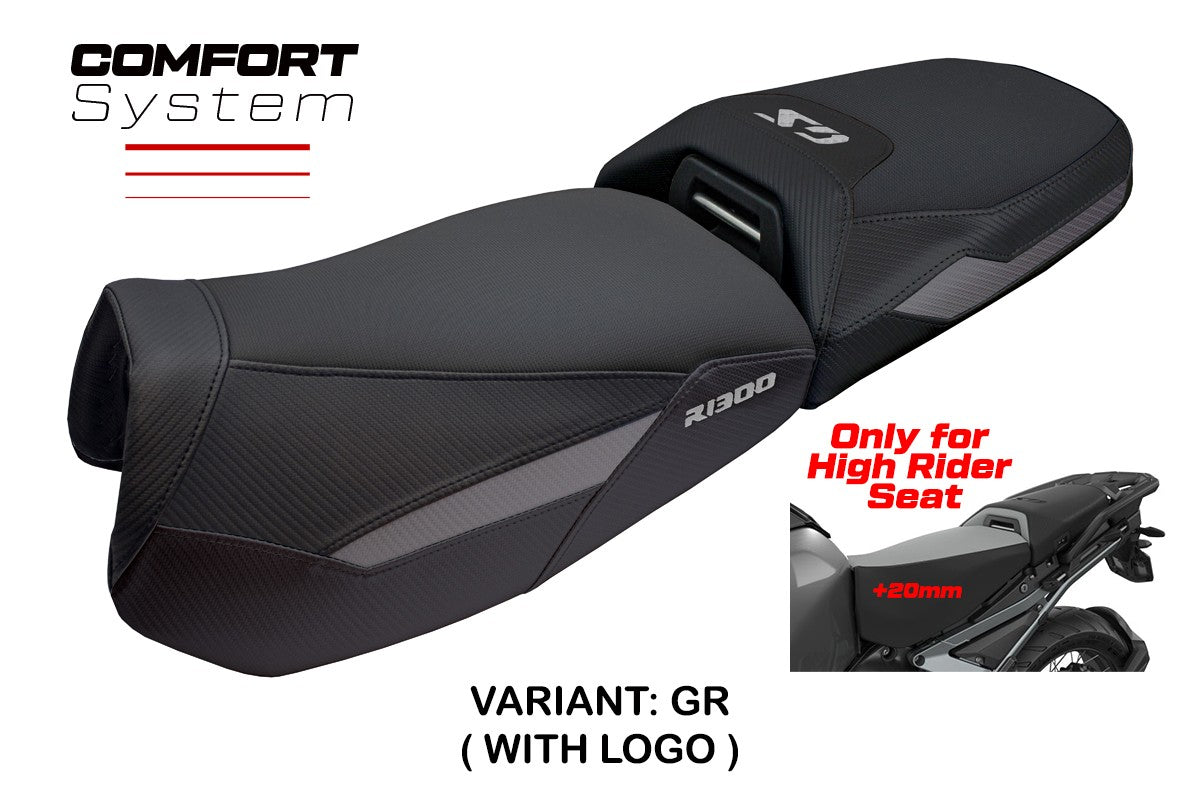 BMW R1300GS Adventure 2024-2025 Seat Cover Tappezzeria Comfort Grey black