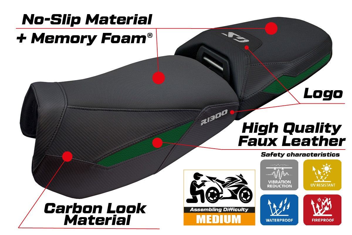 BMW R1300GS Adventure 2024-2025 Seat Cover Tappezzeria Comfort Military Green