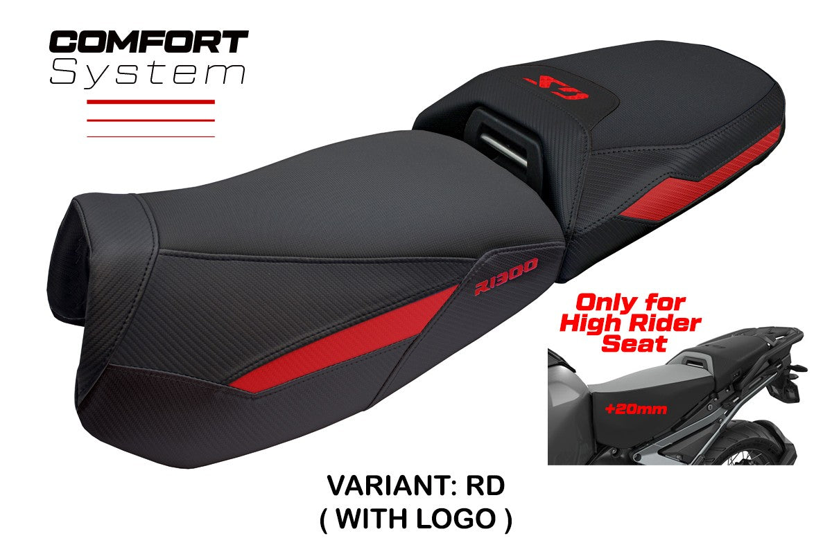 BMW R1300GS Adventure 2024-2025 Seat Cover Tappezzeria Comfort Red black