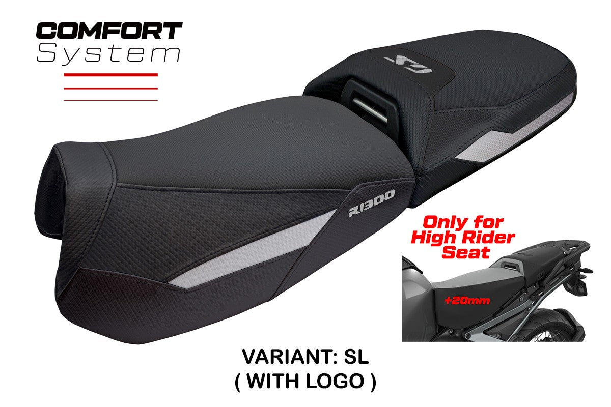 BMW R1300GS Adventure 2024-2025 Seat Cover Tappezzeria Comfort Silver black