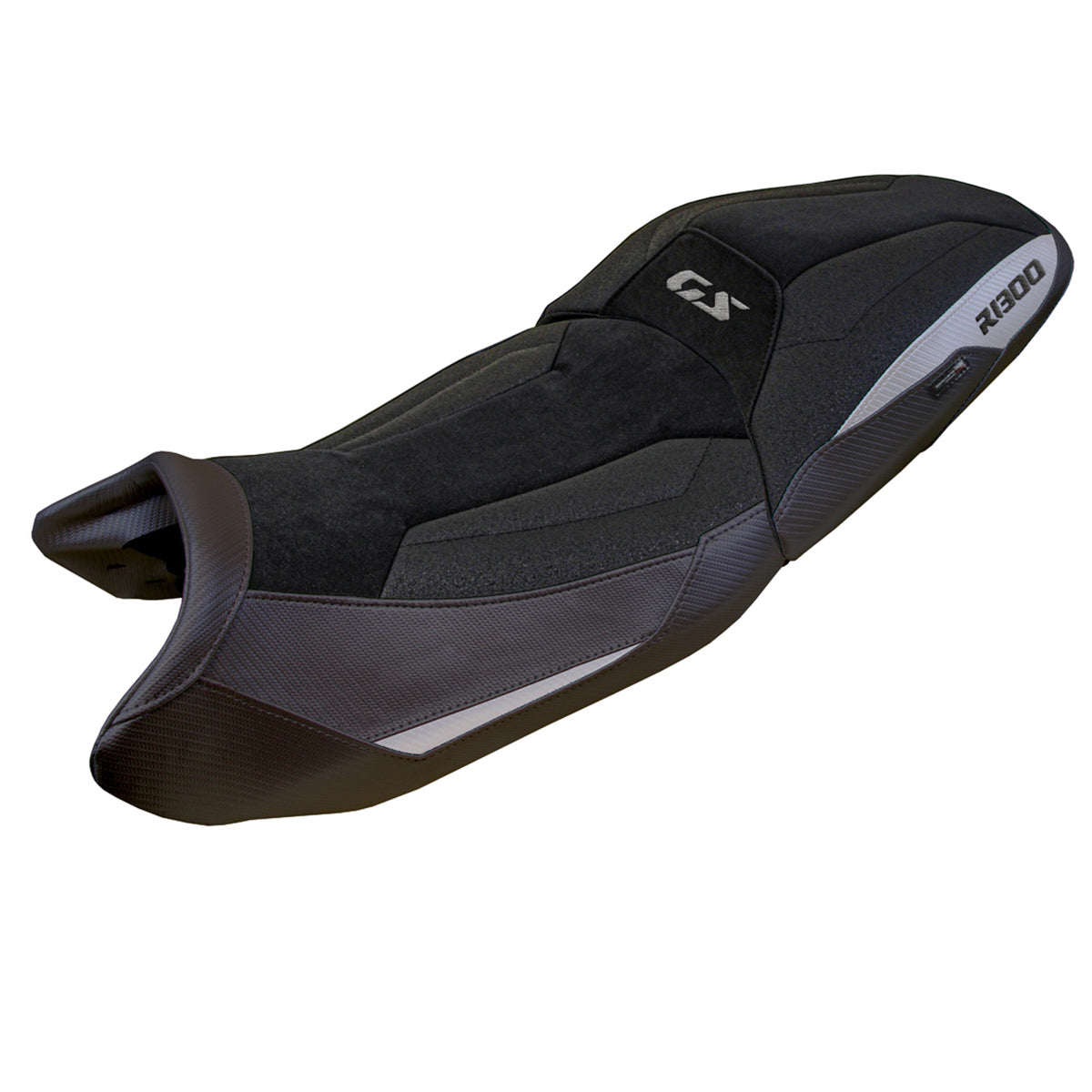 BMW R1300GS 2023-2025 Touring Seat Cover Tappezzeria Italia Ultragrip in Silver and Black